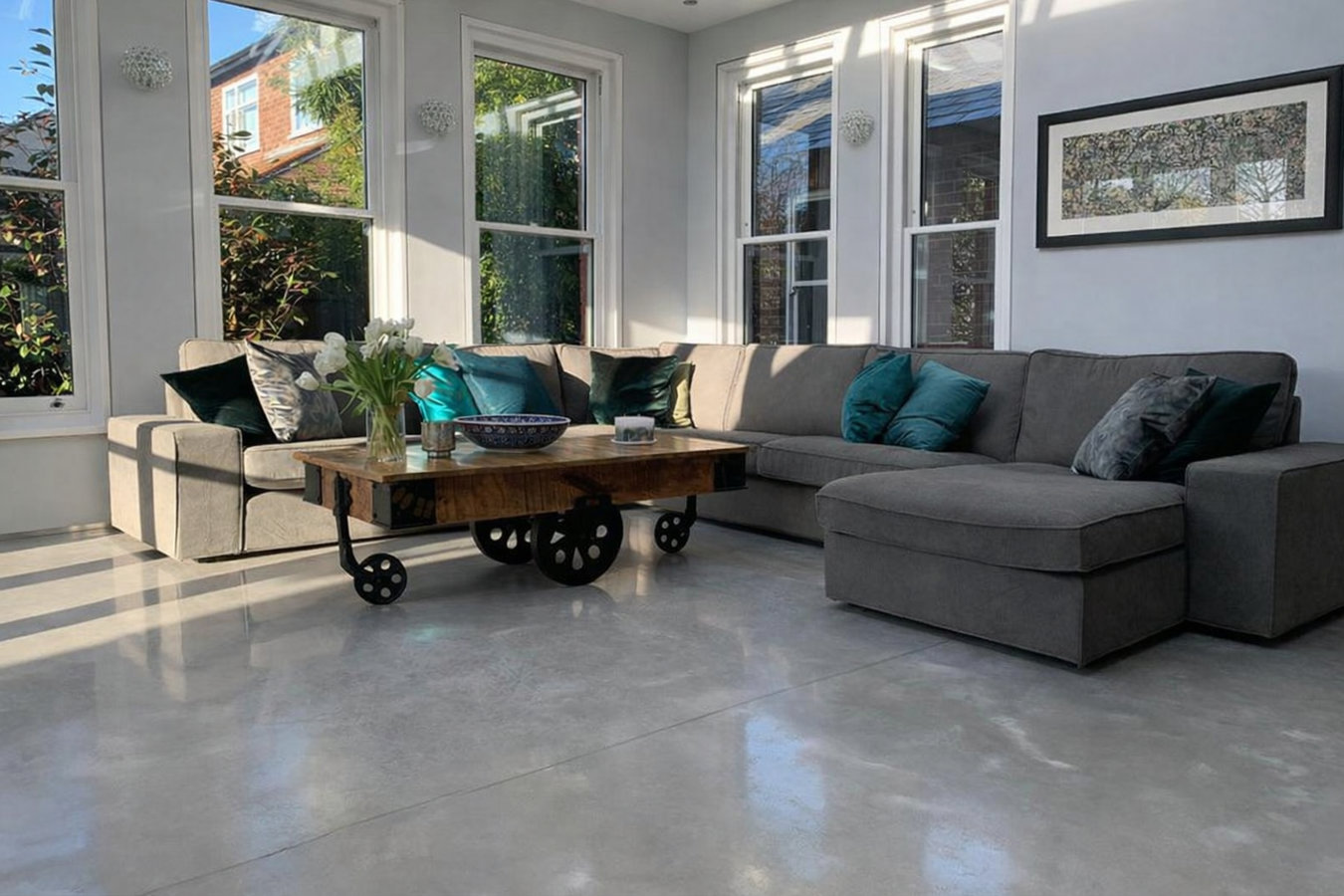 Concrete floor installation
